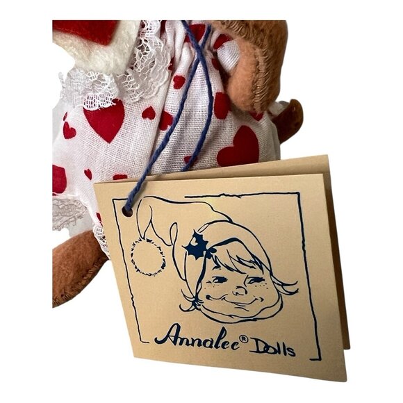 Annalee Dolls Vtg 1993 Sweetheart Girl Mouse Valentine Tags 6" Poseable - Picture 9 of 11